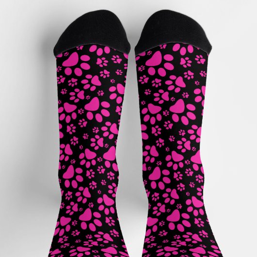 Roze en zwarte Prints Sokken (Top)