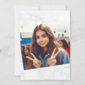 Roze en zwarte Quinceañera Kaart (Achterkant)