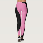 roze en zwarte rand leggings (Achterkant)