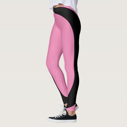 roze en zwarte rand leggings (Links)