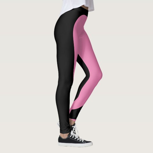 roze en zwarte rand leggings (Rechts)
