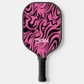 Roze en zwarte rode Pickleball Paddle (Voorkant)