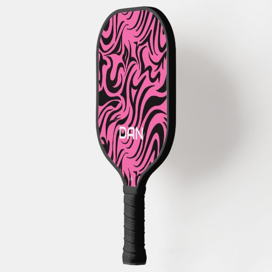 Roze en zwarte rode Pickleball Paddle (Links)