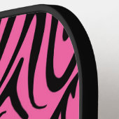 Roze en zwarte rode Pickleball Paddle (Links Detail)