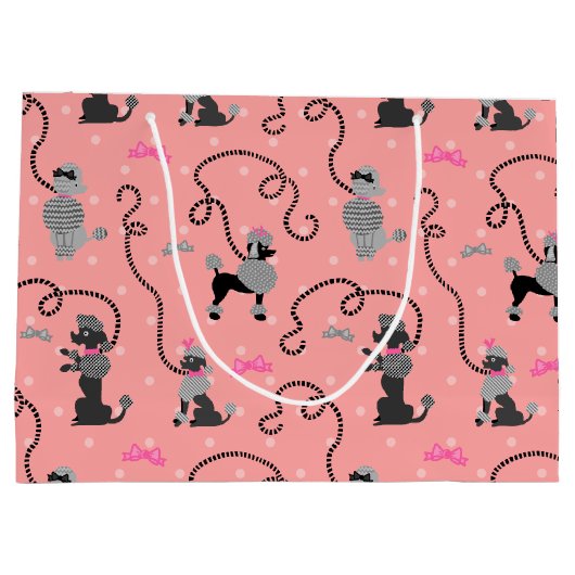 Roze en zwarte roze roze roodroze roodroze roze 50 groot cadeauzakje (Achterkant)