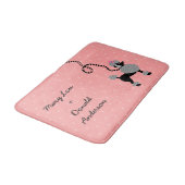 Roze en zwarte roze roze roze roodroze roestpatroo badmat (Gekanteld)