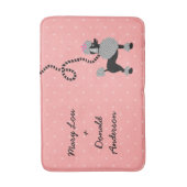 Roze en zwarte roze roze roze roodroze roestpatroo badmat (Voorkant Verticaal)