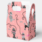 Roze en zwarte roze roze roze roodroze roestpatroo bedankdoosjes (Geopend)