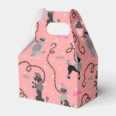 Roze en zwarte roze roze roze roodroze roestpatroo bedankdoosjes (Voorkant Zijde)