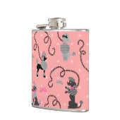 Roze en zwarte roze roze roze roodroze roestpatroo heupfles (Links)