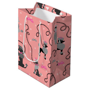 Roze en zwarte roze roze roze roodroze roestpatroo medium cadeauzakje