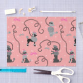 Roze en zwarte roze roze roze roodroze roestpatroo tissuepapier (Craft)