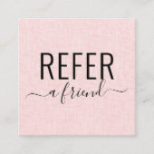 Roze en zwarte salon Verwijs een Kaart van de Verw Vierkante Visitekaartje (Voorkant)