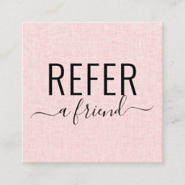 Roze en zwarte salon Verwijs een Kaart van de Verw Vierkante Visitekaartje