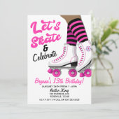 Roze en zwarte Schaats met draagtas Kaart (Staand voorkant)