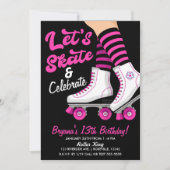 Roze en zwarte Schaats met draagtas Kaart (Voorkant)