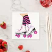 Roze en zwarte Schaats met draagtas Servet (Insitu)