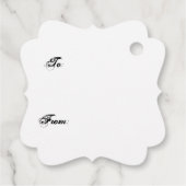 Roze en zwarte schedel Gift labels (Achterkant)