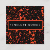 Roze en zwarte schilderplaat — Beauty-stijllijst Vierkante Visitekaartje (Voorkant)