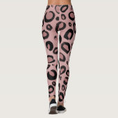 Roze en zwarte schildpadden leggings (Achterkant)
