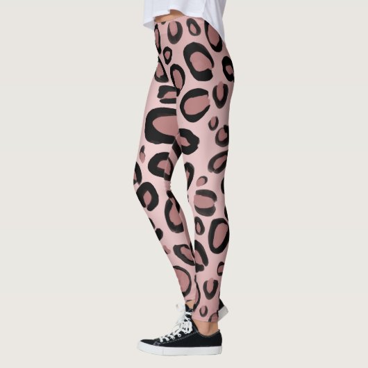 Roze en zwarte schildpadden leggings (Links)
