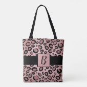Roze en zwarte schildpadden tote bag (Achterkant)