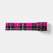 Roze en Zwarte Schotse Plaid Print Lint (Voorkant)