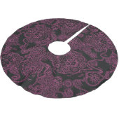 Roze en zwarte Skulls Gothic kerstboomrok Kerstboom Rok (Gekanteld)