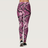 Roze en zwarte snakeskin leggings (Achterkant)