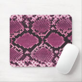 Roze en zwarte snakeskin muismat (Met muis)