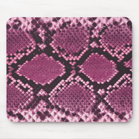 Roze en zwarte snakeskin muismat (Voorkant)