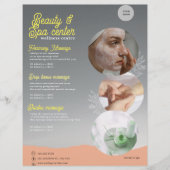 Roze en Zwarte Spa Calming Beauty & Spa Flyer (Voorkant)
