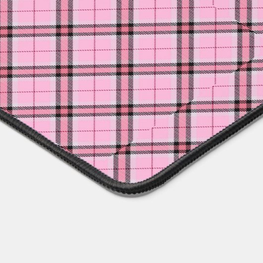 Roze en zwarte spelden bureaumat (Hoek)