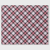 Roze en zwarte spelden cadeaupapier (Vlak)