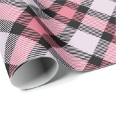 Roze en zwarte spelden cadeaupapier (Rol Hoek)