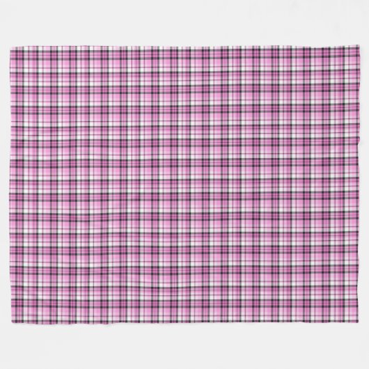 Roze en zwarte spelden fleece deken (Voorkant (Horizontaal))