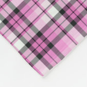 Roze en zwarte spelden fleece deken (Hoek)