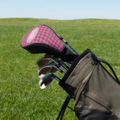 Roze en zwarte speldenknop golfheadcover (Insitu)