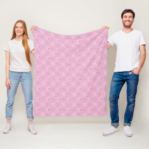 Roze en Zwarte Spider en Spiderweb Fleece Deken