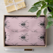 Roze en zwarte spinnen tissuepapier (Geschenk)