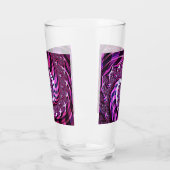 Roze en Zwarte Spiraal Illusie Glas Tumbler (Links)