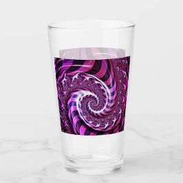 Roze en Zwarte Spiraal Illusie Glas Tumbler