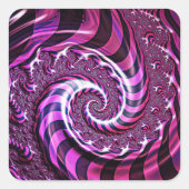 Roze en Zwarte Spiraal Illusie Stickers (Voorkant)