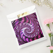 Roze en Zwarte Spiraal Illusion Favor Tassen Bedankzakje (Gezegeld)