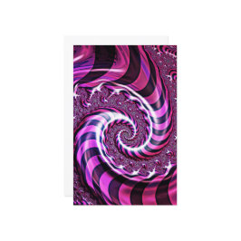 Roze en Zwarte Spiraal Papier Blad