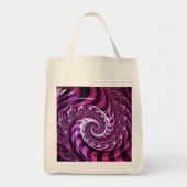 Roze en zwarte spiraalverlichting Canvas tas (Voorkant)