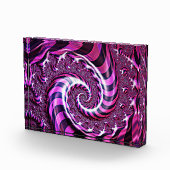 Roze en zwarte spiraalverlichting fotoblokken (Rechts)