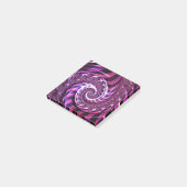 Roze en zwarte spiraalverlichting post-it® notes (Schuin)