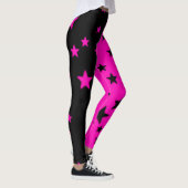 Roze en zwarte Star-Leggings Leggings (Rechts)
