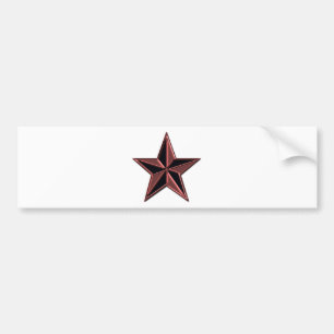 Roze en zwarte ster bumpersticker